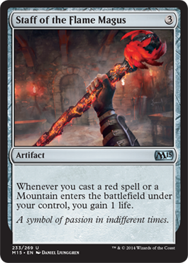 Staff of the Flame Magus (Magic 2015 Core Set) Medium Play