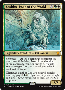 Arahbo, Roar of the World (Commander 2017) Medium Play Foil