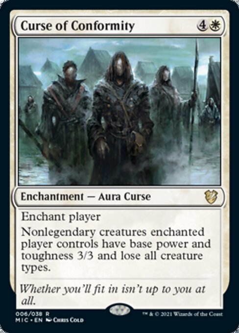 Curse of Conformity (Commander 2021 Midnight Hunt) Light Play