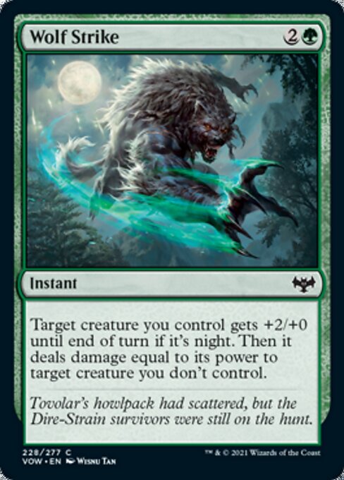 Wolf Strike (Innistrad: Crimson Vow) Near Mint Foil