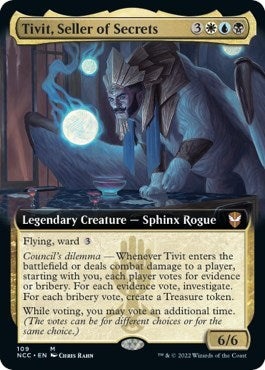 Tivit, Seller of Secrets (Extended Art) (Commander: Streets of New Capenna) Near Mint