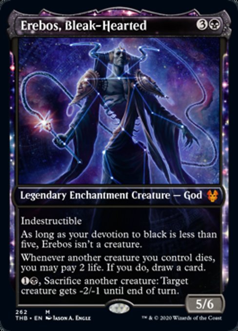 Erebos, Bleak-Hearted (Showcase) (Theros Beyond Death) Light Play Foil