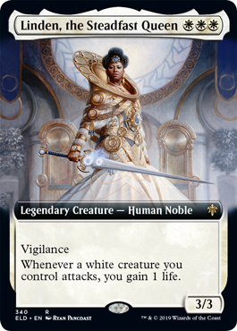 Linden the Steadfast Queen (Extended Art) (Throne of Eldraine) Near Mint