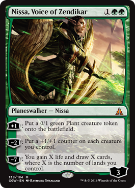 Nissa, Voice of Zendikar (Oath of the Gatewatch) Light Play