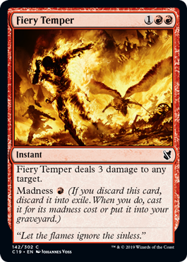 Fiery Temper (Commander 2019) Heavy Play