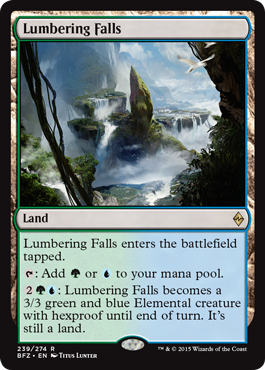 Lumbering Falls (Battle for Zendikar) Medium Play