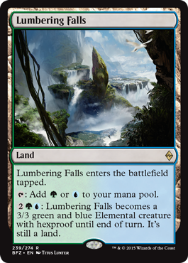 Lumbering Falls (Battle for Zendikar) Light Play