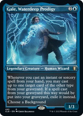 Gale, Waterdeep Prodigy (Etched Foil) (Commander Legends: Battle for Baldur's Gate) Near Mint Foil