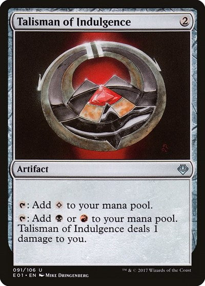 Talisman of Indulgence (Archenemy: Nicol Bolas) Near Mint