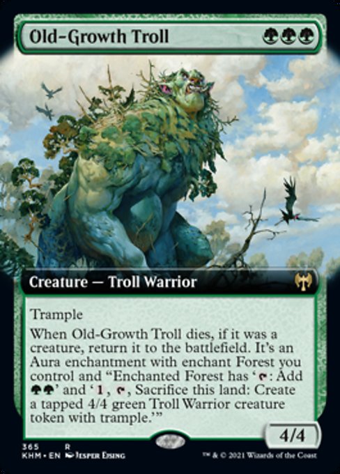 Old-Growth Troll (Extended Art) (Kaldheim) Near Mint Foil
