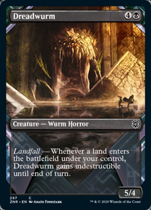 Showcase Dreadwurm (Zendikar Rising) Medium Play Foil