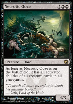 Necrotic Ooze (Scars of Mirrodin) Medium Play Foil