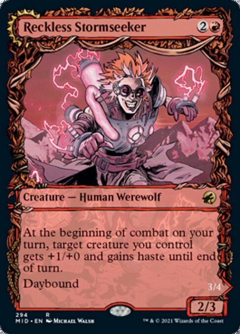 Reckless Stormseeker / Storm-Charged Slasher (Showcase) (Innistrad: Midnight Hunt) Near Mint