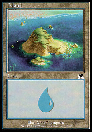 Island (337) (Onslaught) Medium Play Foil