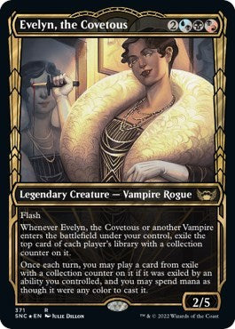 Evelyn, the Covetous (Gilded Foil) (Streets of New Capenna) Near Mint Foil