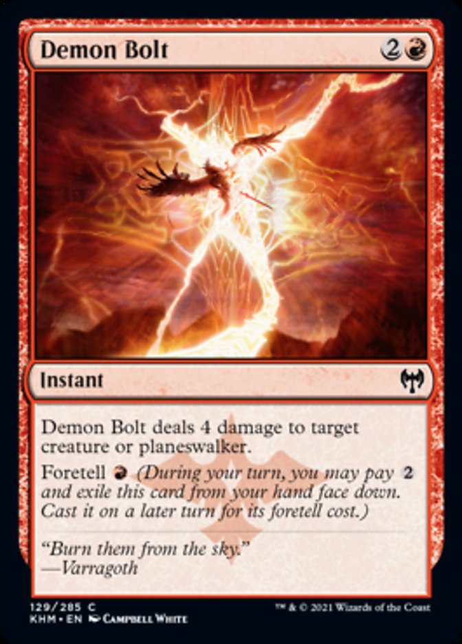 Demon Bolt (Kaldheim) Near Mint Foil