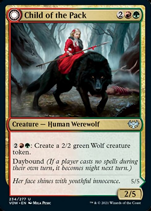 Child of the Pack / Savage Packmate (Innistrad: Crimson Vow) Near Mint Foil