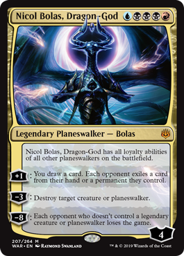 Nicol Bolas, Dragon-God (War of the Spark) Light Play