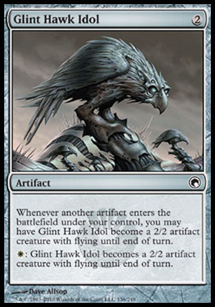 Glint Hawk Idol (Scars of Mirrodin) Medium Play