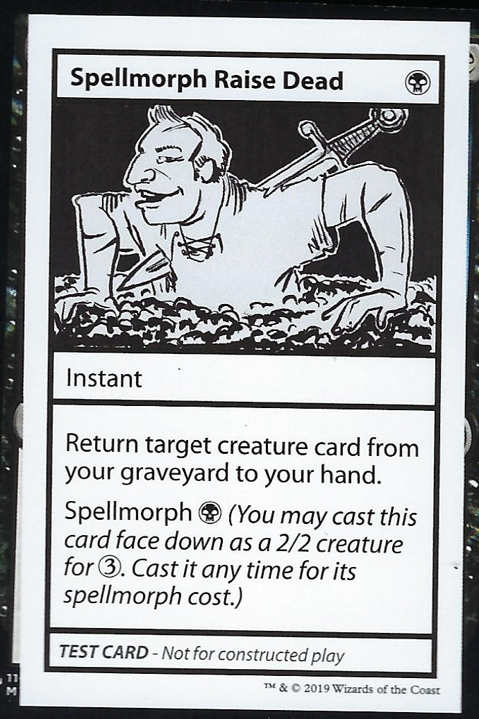Spellmorph Raise Dead (Mystery Booster Test Print) Medium Play