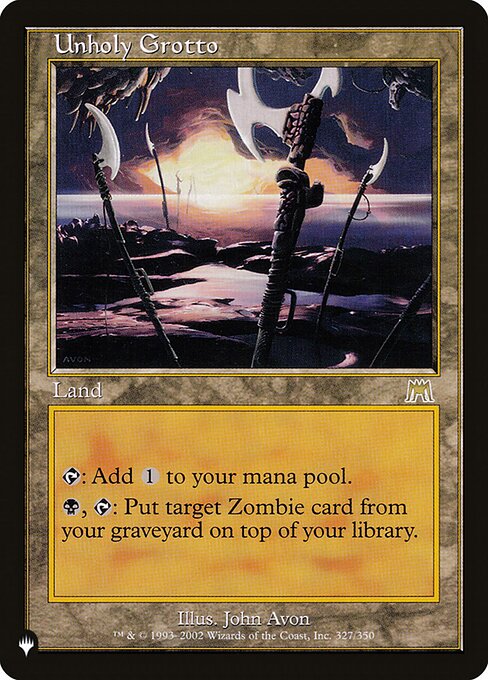 Unholy Grotto (The List) Near Mint