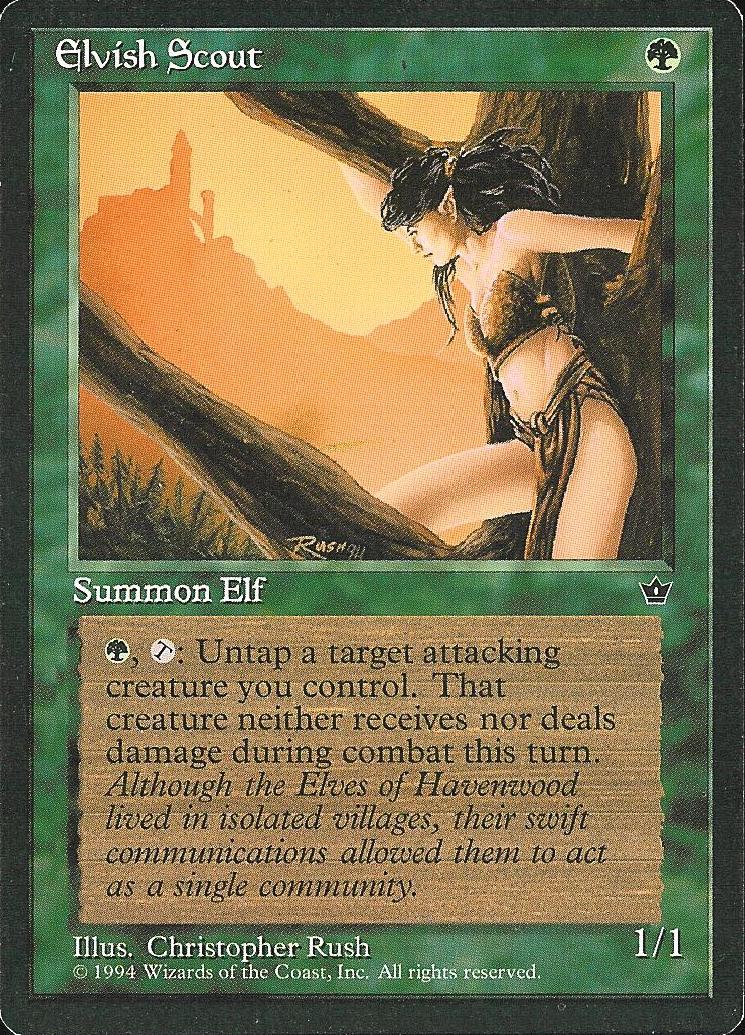 Elvish Scout (2) (Fallen Empires) Heavy Play