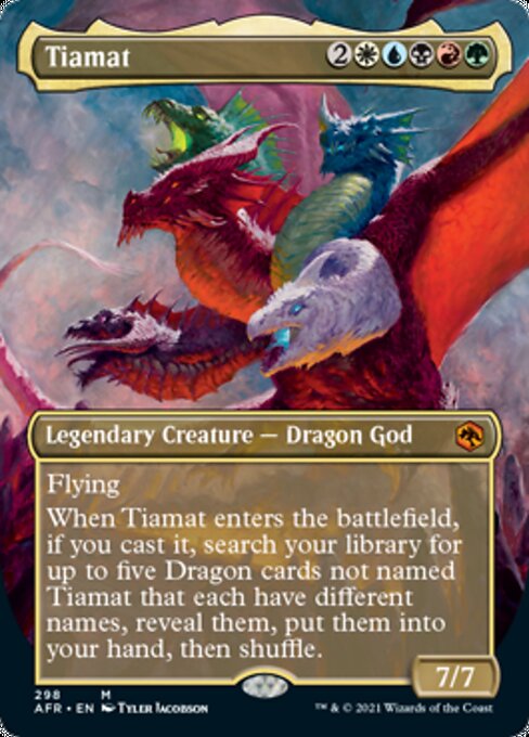 Tiamat (Borderless) (Adventures in the Forgotten Realms) Near Mint Foil