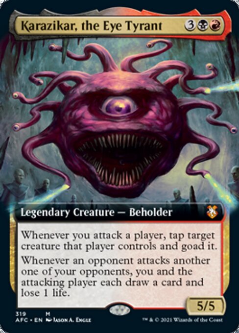 Karazikar, the Eye Tyrant (Extended Art) (Commander 2021 Forgotten Realms) Near Mint