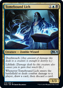 Tomebound Lich (Magic 2020 Core Set) Light Play