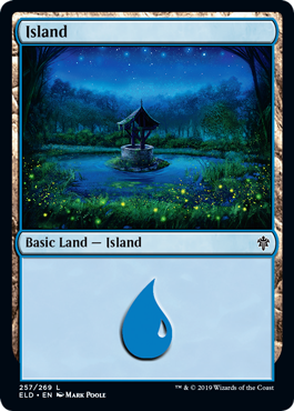 Island (257) (Throne of Eldraine) Medium Play Foil