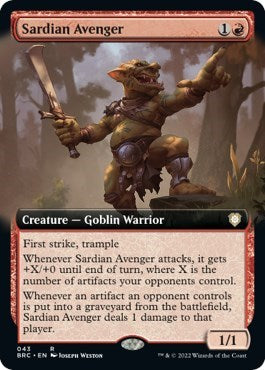 Sardian Avenger (Extended Art) (Commander: The Brothers' War) Near Mint