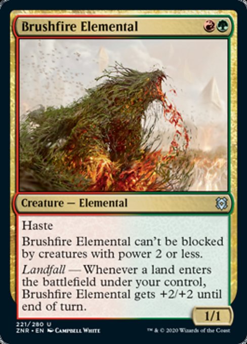 Brushfire Elemental (Zendikar Rising) Medium Play