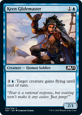 Keen Glidemaster (Magic 2021 Core Set) Medium Play Foil