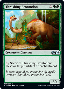 Thrashing Brontodon (Magic 2020 Core Set) Near Mint