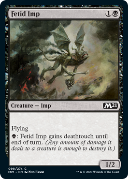Fetid Imp (Magic 2021 Core Set) Medium Play