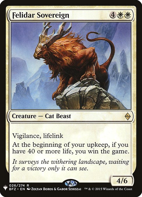 Felidar Sovereign (Mystery Booster) Light Play