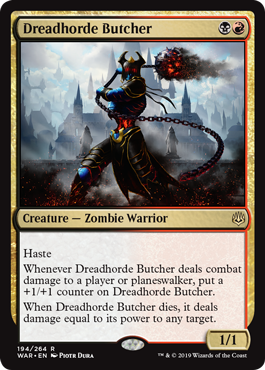 Dreadhorde Butcher (War of the Spark) Medium Play