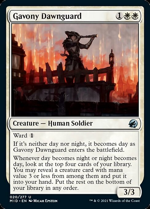 Gavony Dawnguard (Innistrad: Midnight Hunt) Near Mint