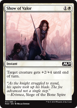 Show of Valor (Magic 2020 Core Set) Medium Play