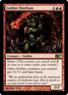 Goblin Chieftain (Magic 2010 Core Set) Medium Play Foil