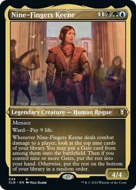 Nine-Fingers Keene (Etched Foil) (Commander Legends: Battle for Baldur's Gate) Near Mint Foil