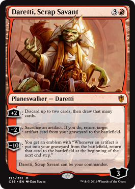 Daretti, Scrap Savant (Commander 2016 Edition) Medium Play