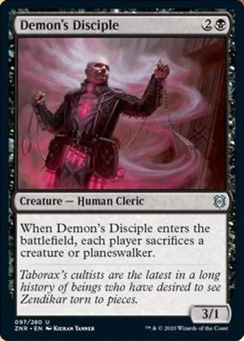 Demon's Disciple (Zendikar Rising) Light Play