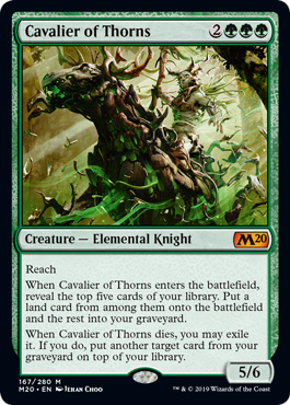 Cavalier of Thorns (Magic 2020 Core Set) Near Mint
