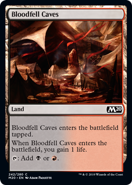 Bloodfell Caves (Magic 2020 Core Set) Medium Play