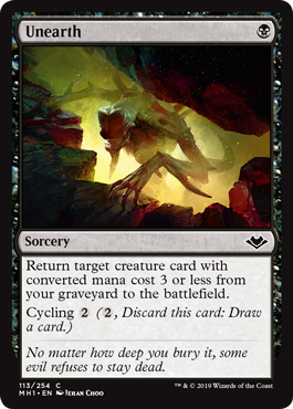 Unearth (Modern Horizons) Near Mint Foil