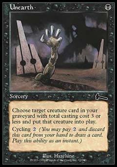 Unearth (Urza's Legacy) Medium Play Foil