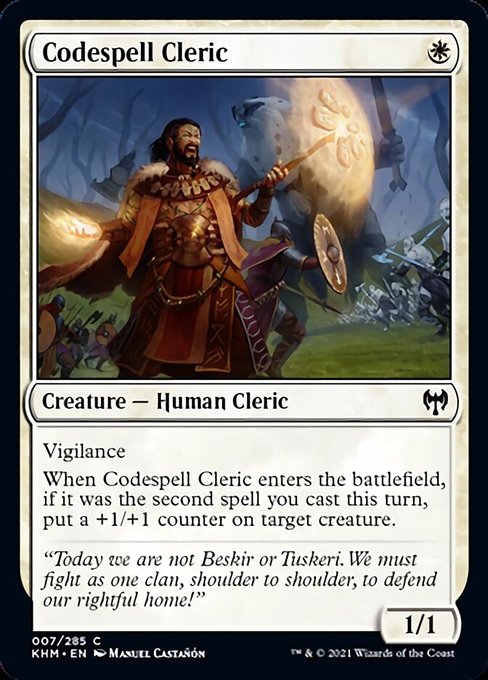 Codespell Cleric (Kaldheim) Light Play