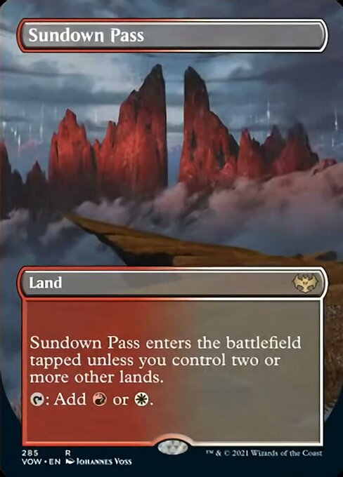 Sundown Pass (Borderless) (Innistrad: Crimson Vow) Near Mint Foil
