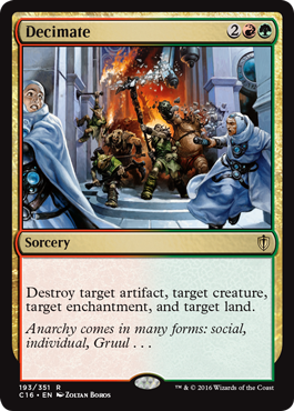 Decimate (Commander 2016 Edition) Medium Play